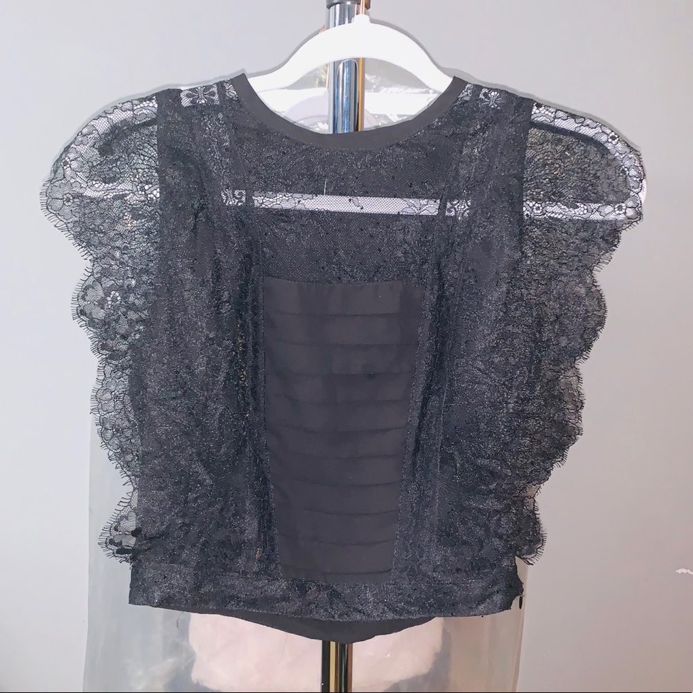 Black Lace Zara Crop top